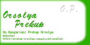 orsolya prekup business card